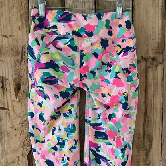 Lilly Pulitzer Luxletic Weekender Midi Pina Colada Club Leggings Size XXS - Picture 5 of 12